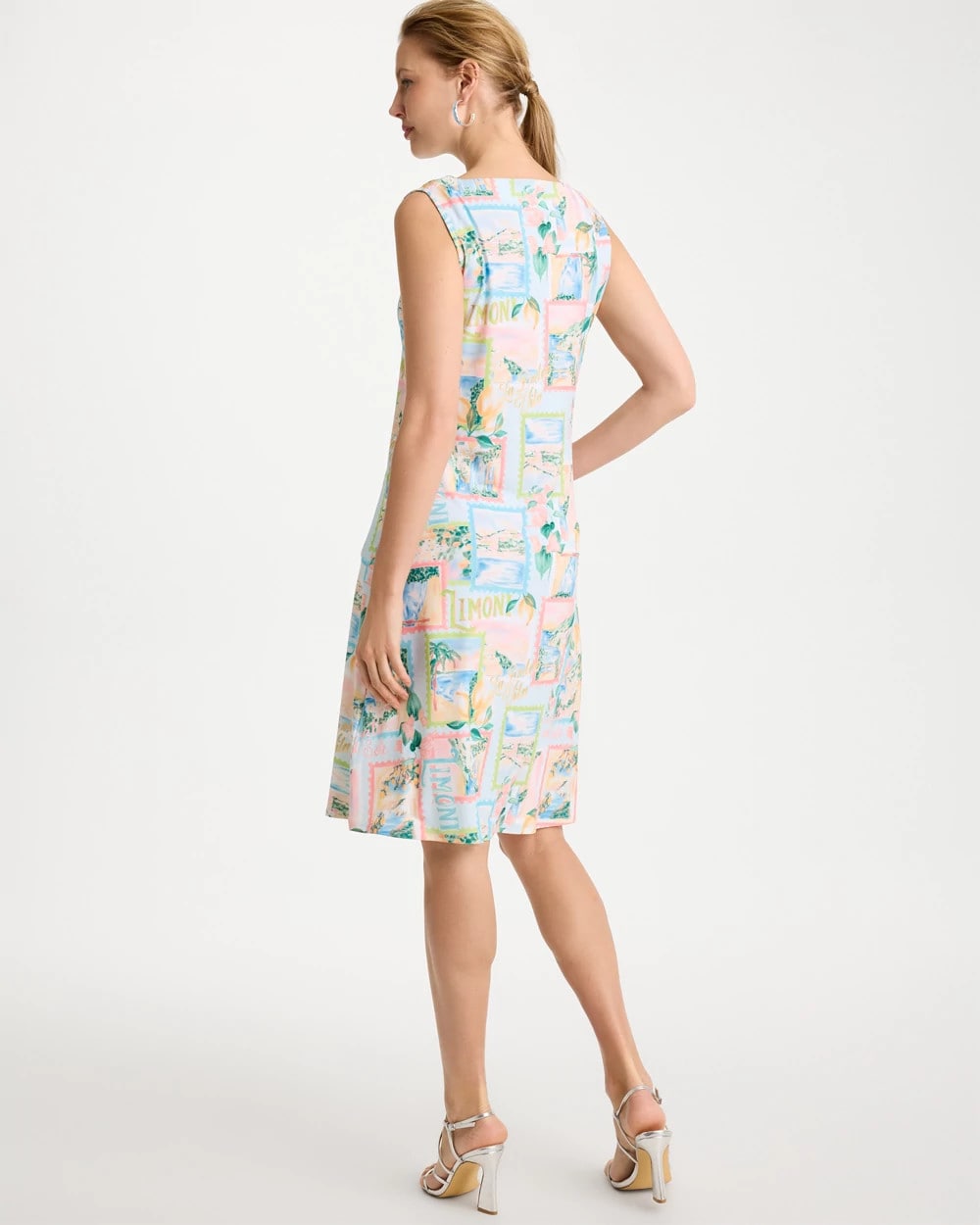Chico's Online Bondi Blue Jersey Knit Positano Shift Dress