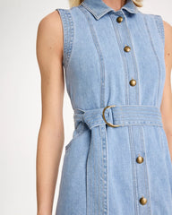 Chico's Outlet Medium Indigo Wash Sleeveless Denim Dress