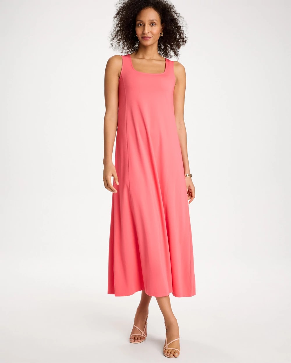 Chico's On Sale Calypso Coral Seamed Knit Dress