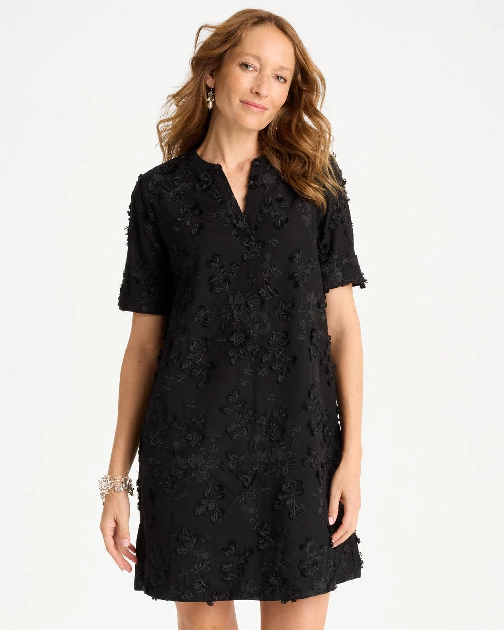 Chico's For Sale Black 3D Floral Dress