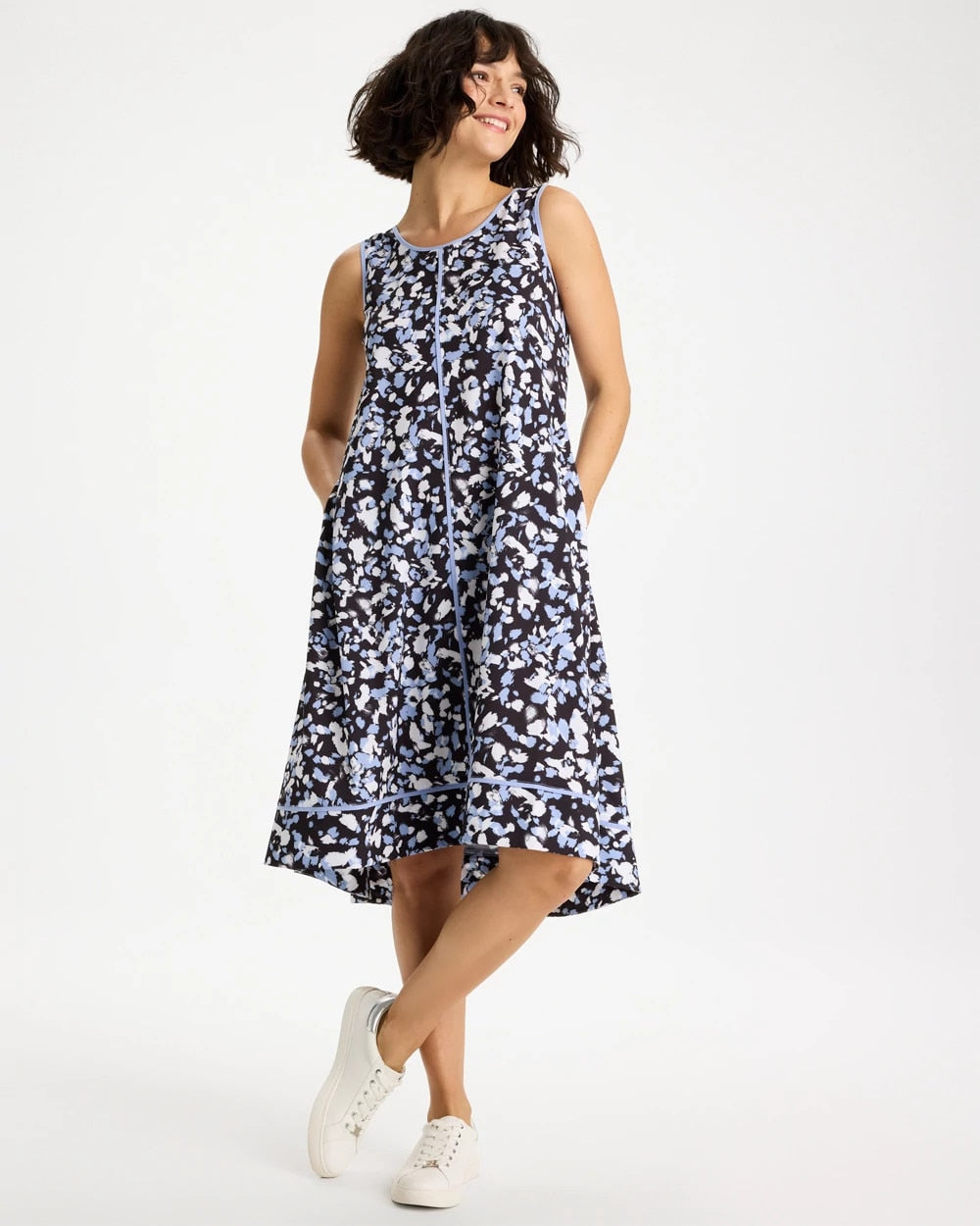 Chico's Online Blue Muse Zenergy® UPF Posh Dots Midi Dress