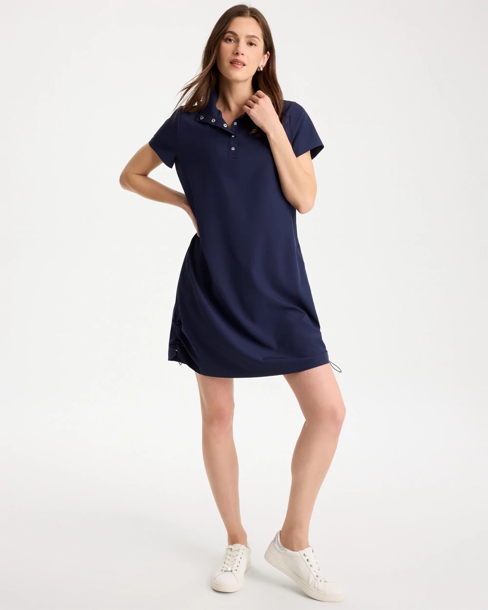 Chico's For Sale Passport Blue Zenergy® UPF Mockneck Bungee Dress