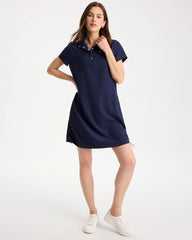 Chico's For Sale Passport Blue Zenergy® UPF Mockneck Bungee Dress