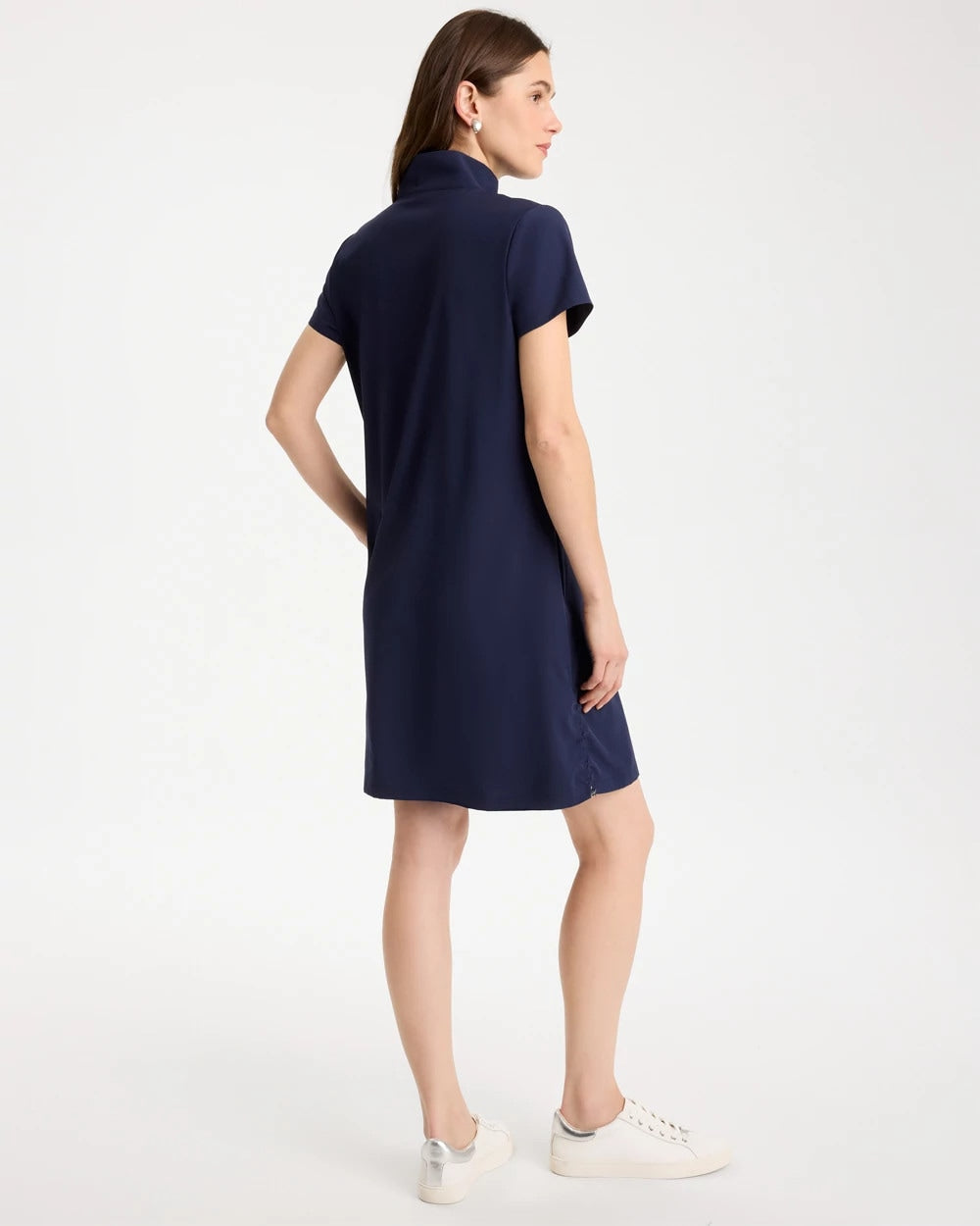 Chico's For Sale Passport Blue Zenergy® UPF Mockneck Bungee Dress