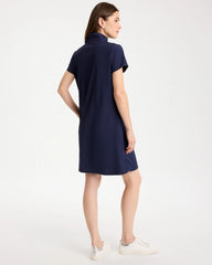 Chico's For Sale Passport Blue Zenergy® UPF Mockneck Bungee Dress