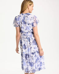 Chico's Online Alabaster Floral Smocked Waist Dress