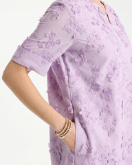 Chico's Discount Orchid Mist 3D Floral Dress