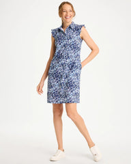 Chico's Discount Amparo Blue Zenergy® UPF Ruffle Dress