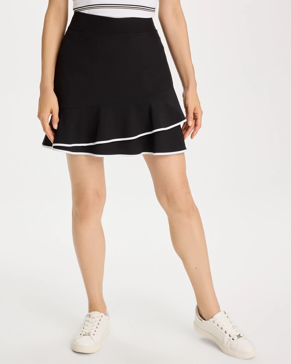 Chico's Sale Black Zenergy® UPF Contrast Tulip Hem Skort