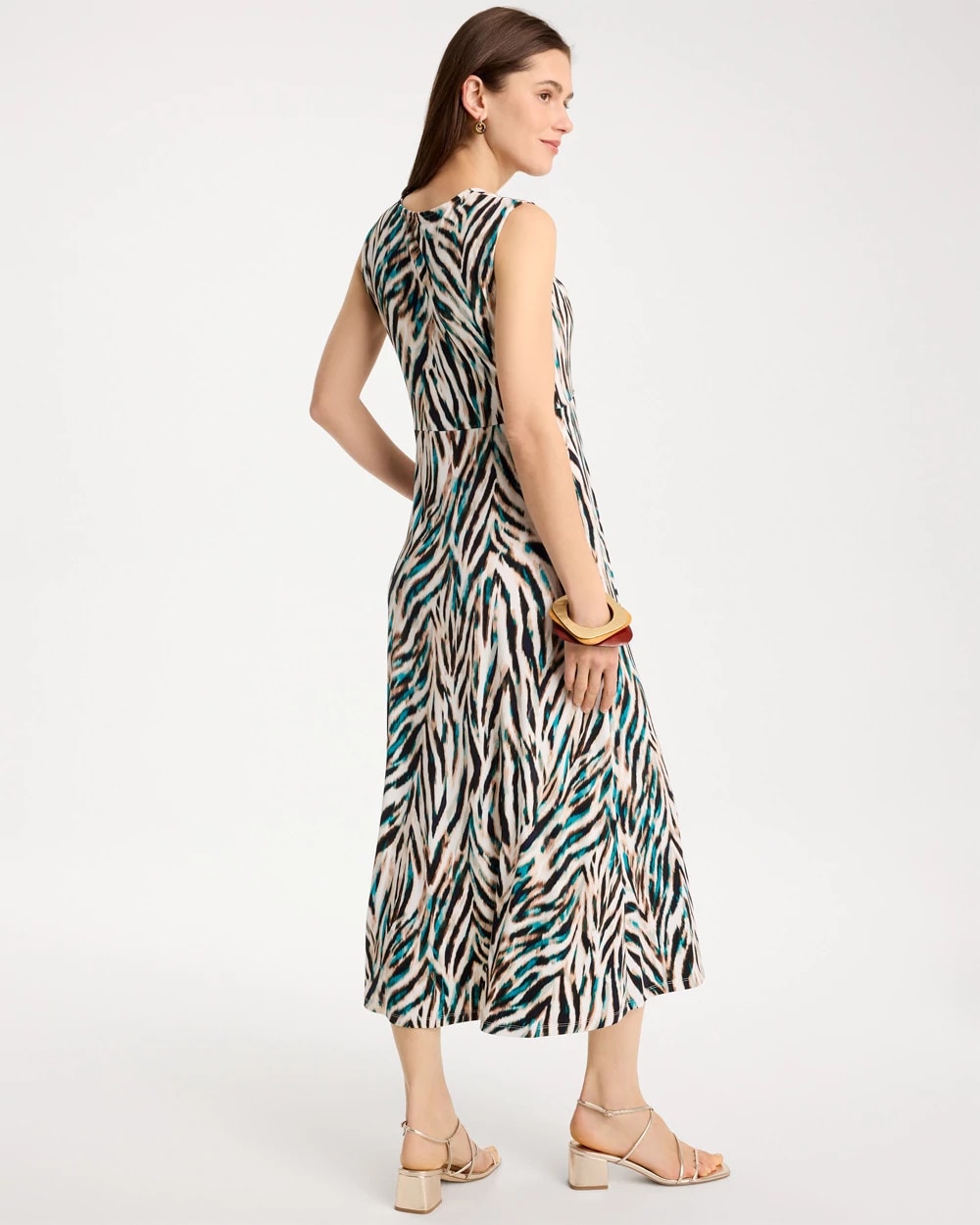 Chico's For Sale Jade Glow Animal Print Jersey Knit Dress