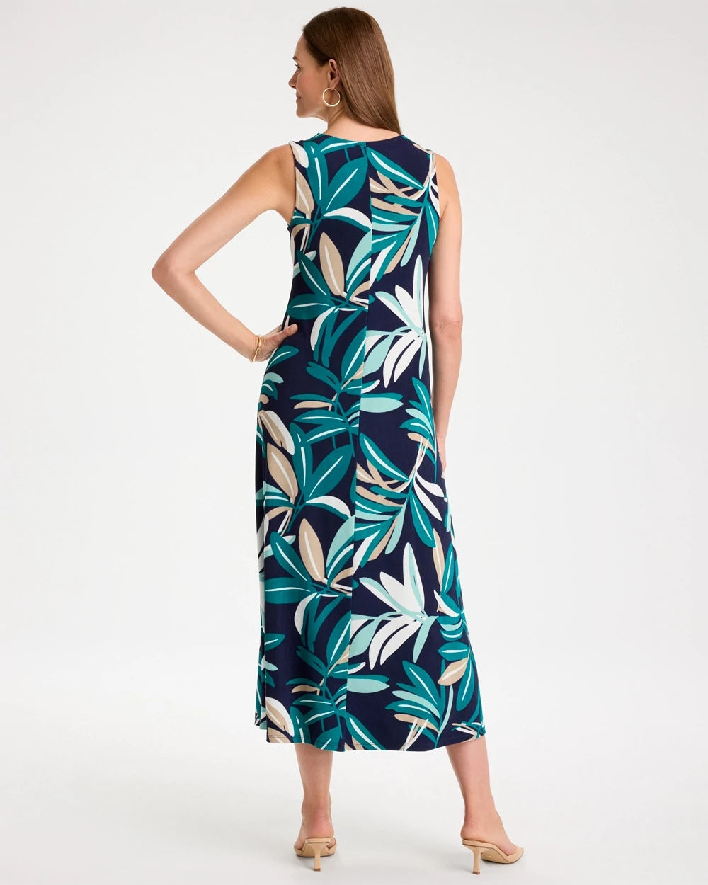Chico's Outlet Kings Navy Travelers™ Palm Maxi Dress