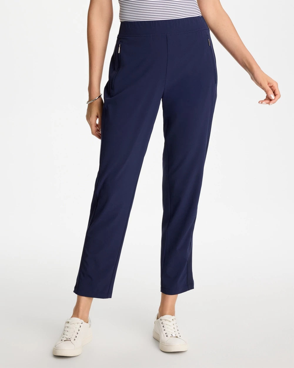 Chico's Online Passport Blue Zenergy® UPF Rib Mix Ankle Pants