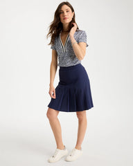 Chico's Discount Blue Muse Zenergy® UPF Crochet Trim Polo