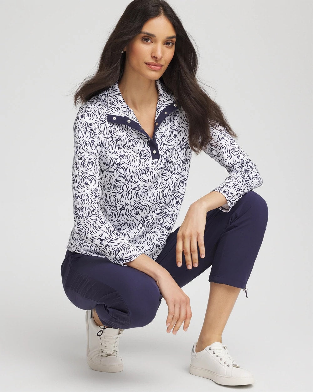 Chico's Online Passport Blue Zenergy® UPF Palma Pullover