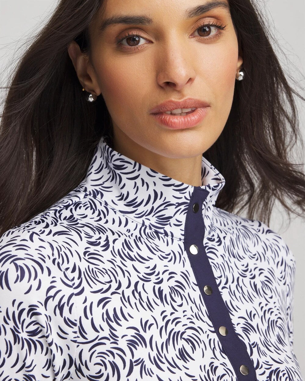 Chico's Online Passport Blue Zenergy® UPF Palma Pullover