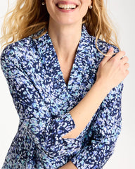 Chico's Discount Amparo Blue Zenergy® UPF Ruffle Neck Top