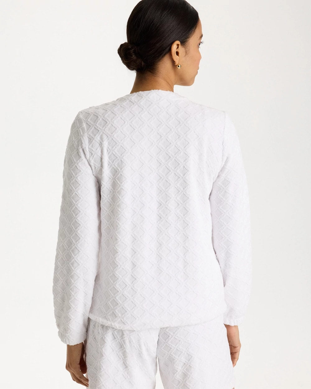 Chico's Outlet Alabaster Zenergy® Terry Cloth Jacquard Top