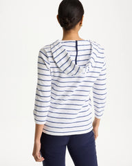 Chico's On Sale Passport Blue Zenergy® Jersey Striped Pullover Top