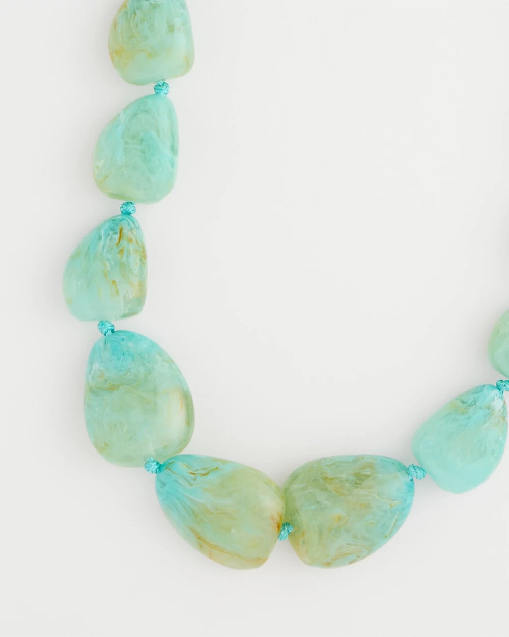 Chico's Sale Turquoise Ocean Resin Beaded Necklace