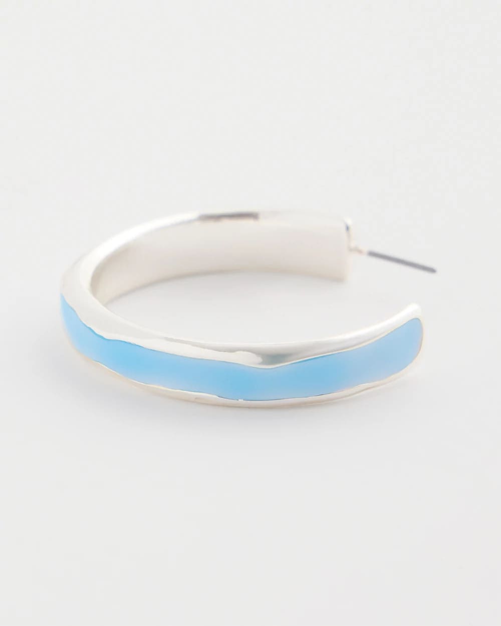 Chico's On Sale Blue Sea Glass Inspired Hoop Earrings