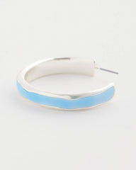 Chico's On Sale Blue Sea Glass Inspired Hoop Earrings