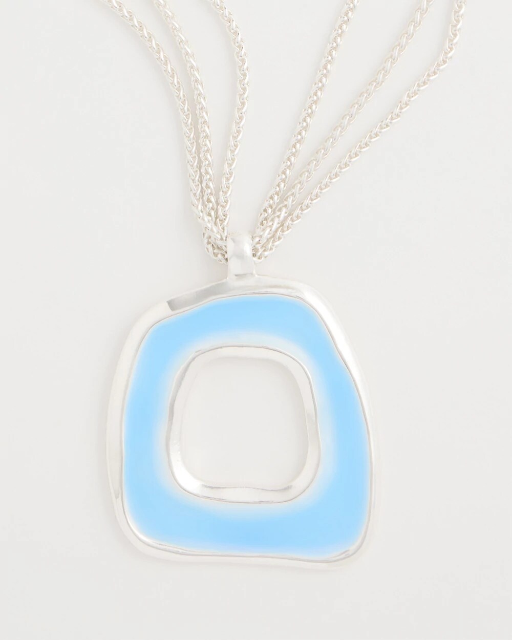 Chico's For Sale Blue Sea Glass Inspired Pendant Necklace