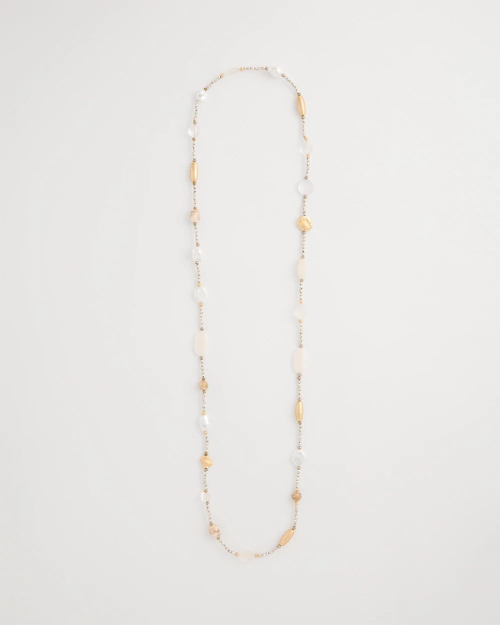 Chico's On Sale Neutral Neutral Shell Long Necklace