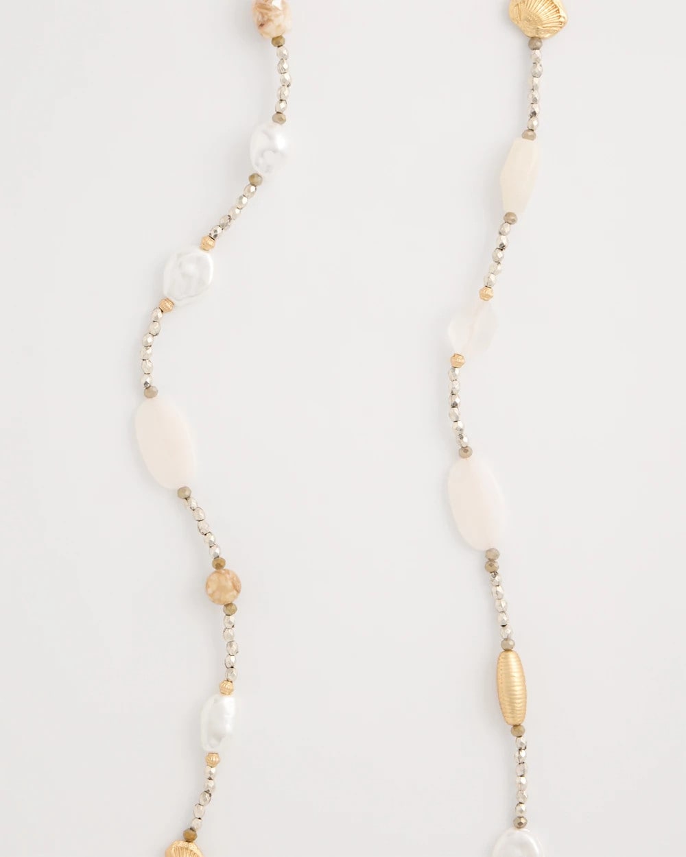 Chico's On Sale Neutral Neutral Shell Long Necklace