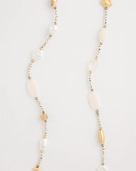 Chico's On Sale Neutral Neutral Shell Long Necklace