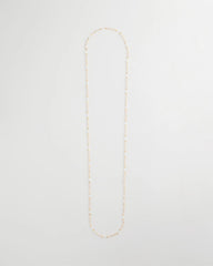 Chico's Outlet White/Gold Sea Foam Long Single-Strand Necklace