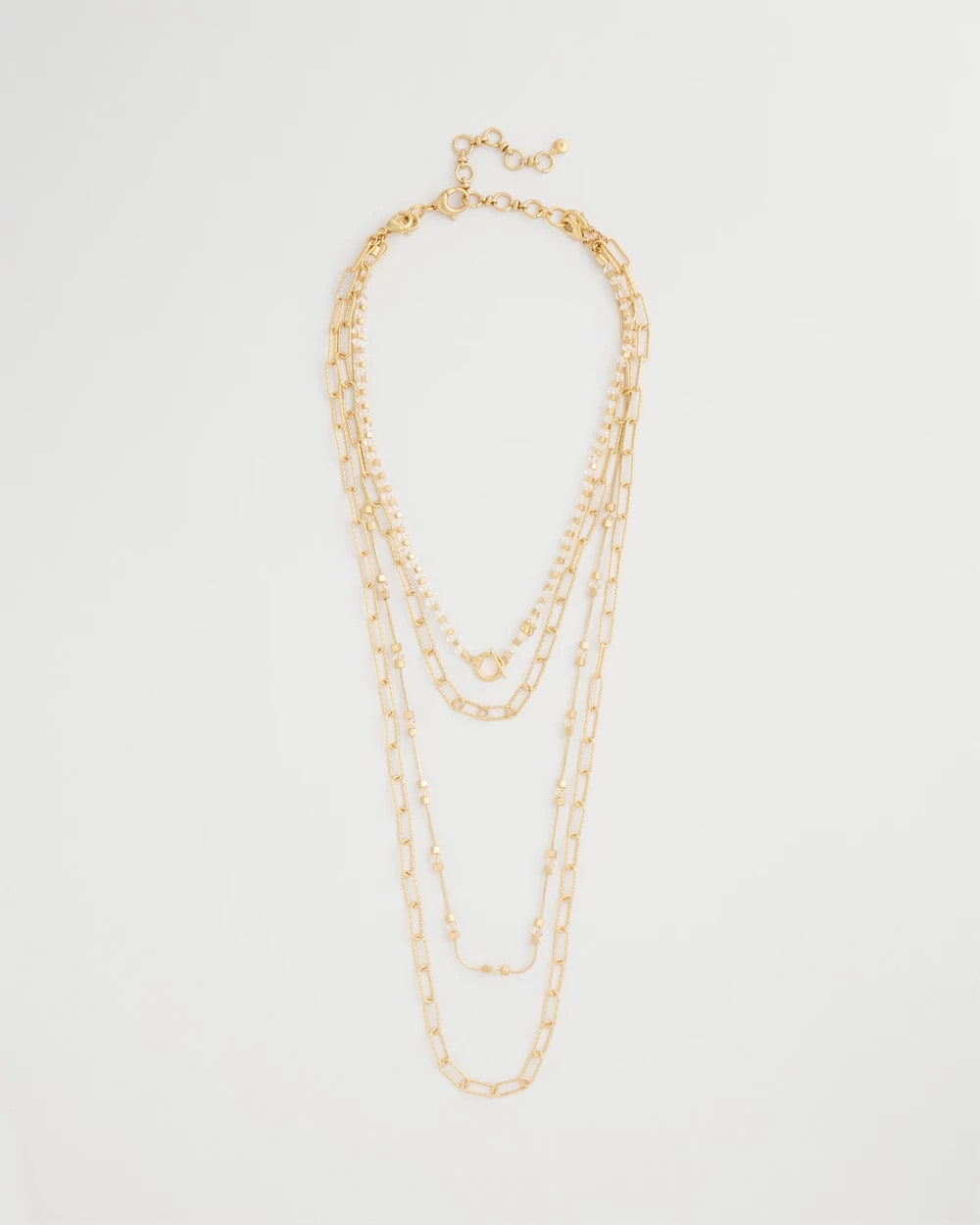Chico's Online Gold Sea Foam Multi-Strand Convertible Necklace