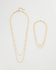 Chico's Online Gold Sea Foam Multi-Strand Convertible Necklace