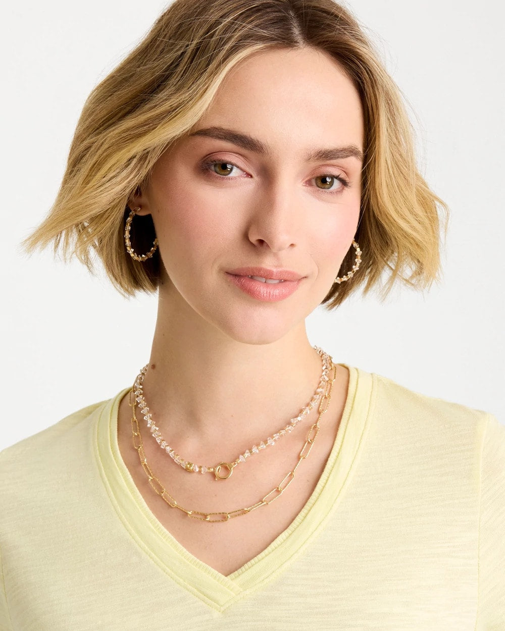 Chico's Online Gold Sea Foam Multi-Strand Convertible Necklace