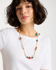Chico's On Sale Multi Mixed-Media Long Beaded Necklace