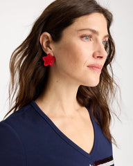 Chico's Online Red Americana Red Star Stud Earrings