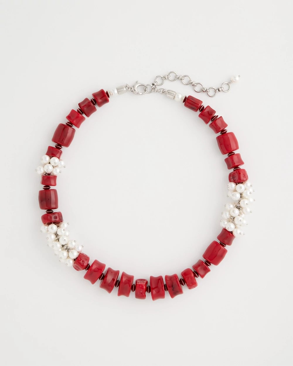 Chico's Sale Red Red Resin Pearlescent Short Necklace