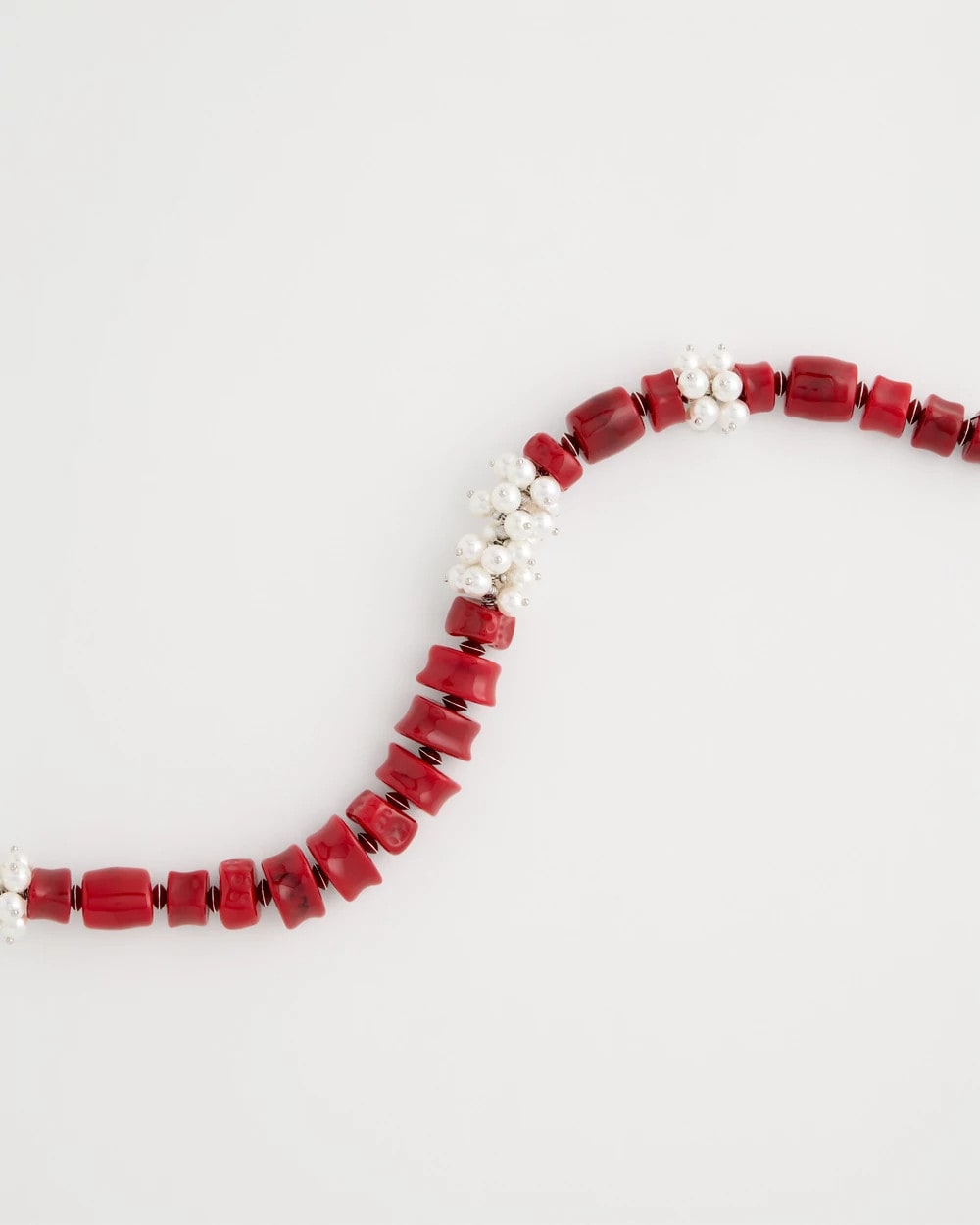 Chico's Sale Red Red Resin Pearlescent Short Necklace