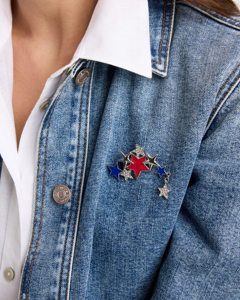Chico's Discount Multi Americana Star Brooch