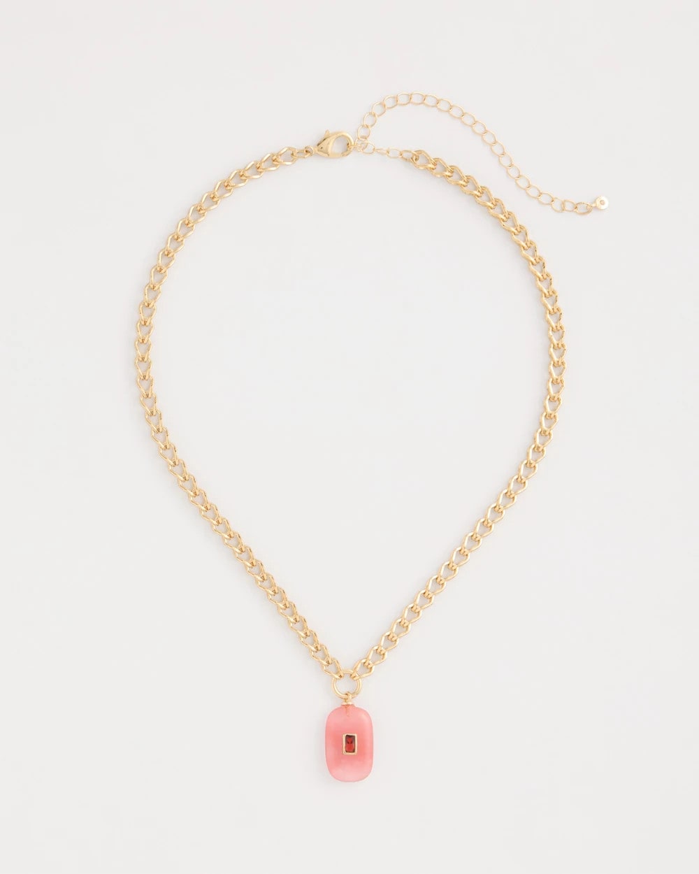 Chico's Outlet Coral Coral Agate Short Pendant Necklace