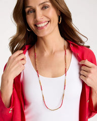 Chico's For Sale Coral Coral Genuine Stone Long Necklace