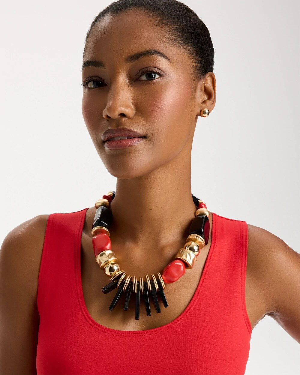 Chico's Outlet Multi Chico's Originals Mixed-Media Bib Necklace