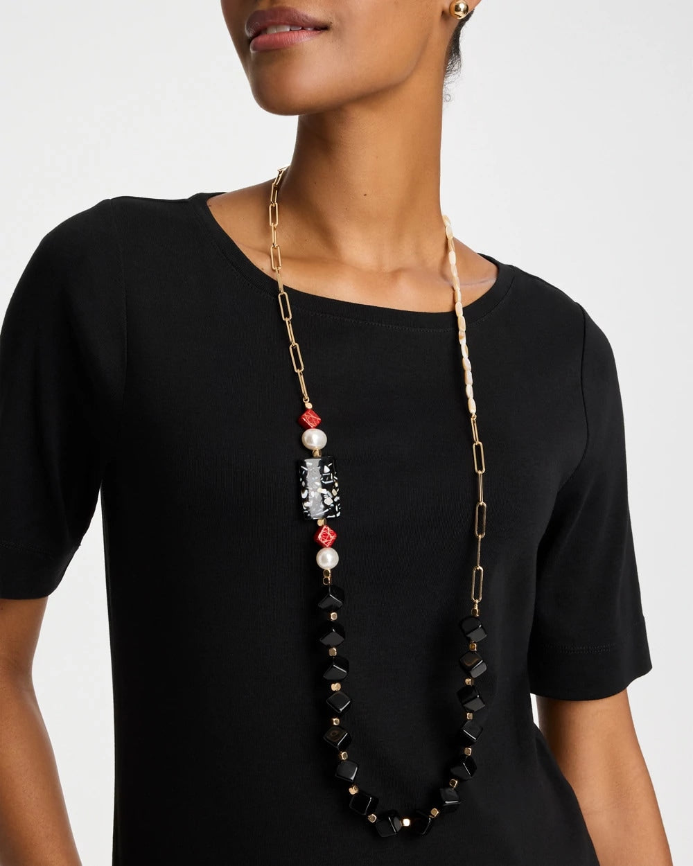 Chico's For Sale Multi Asymmetrical Long Single-Strand Necklace