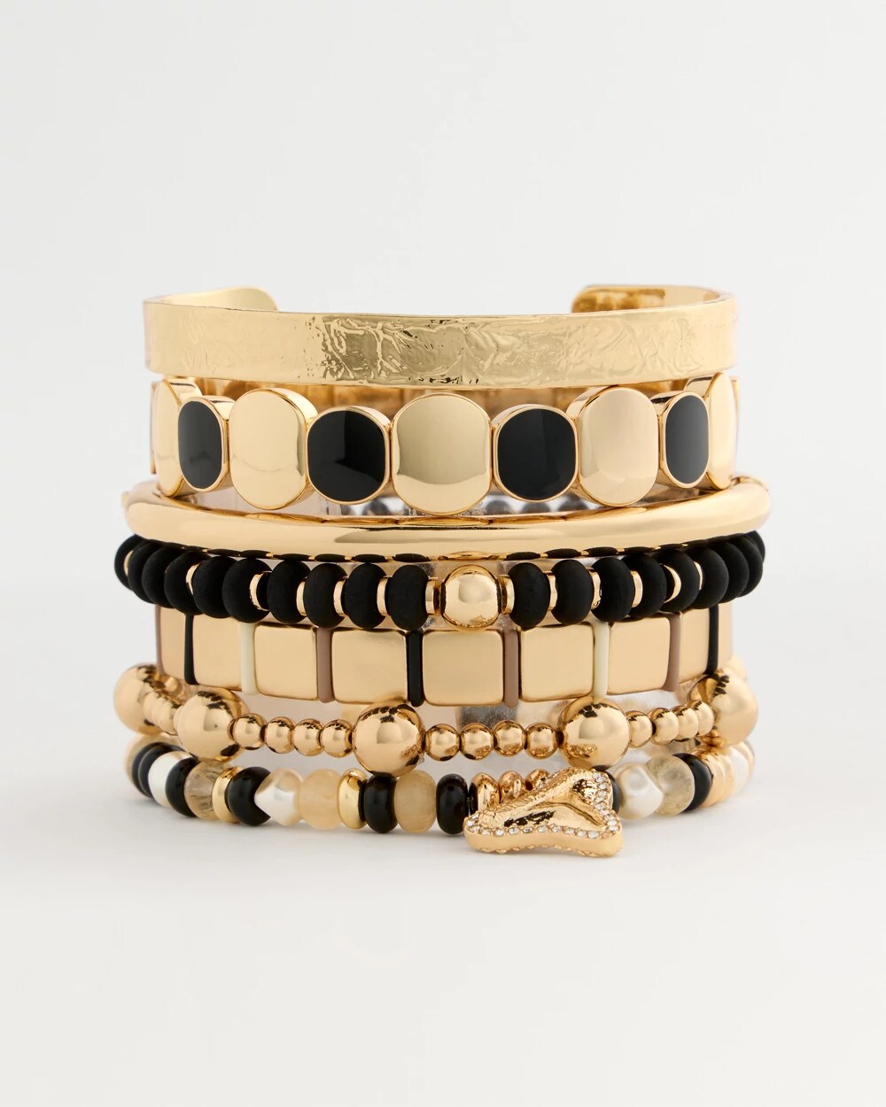 Chico's Online Black Shark's Tooth Stretch Bracelet
