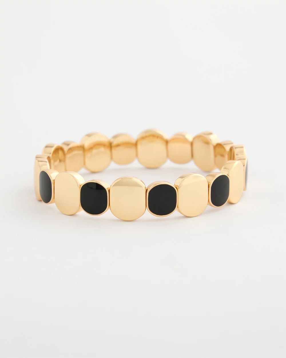 Chico's Sale Black Black Goldtone Glam Stretch Bracelet