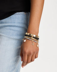 Chico's On Sale Black Beachy Charm Stretch Bracelet