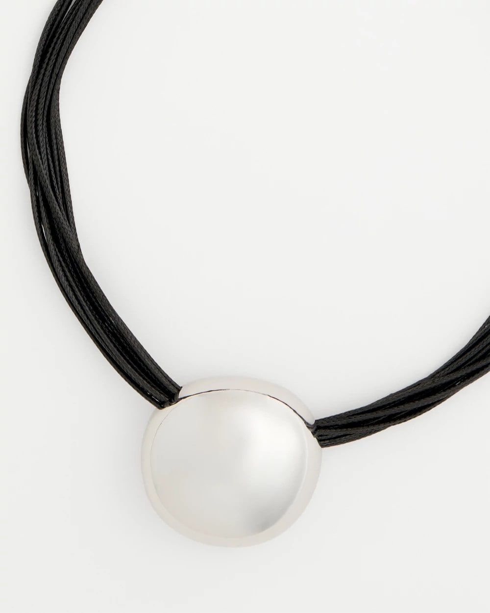 Chico's Discount Silver Silver Pendant Cord Necklace