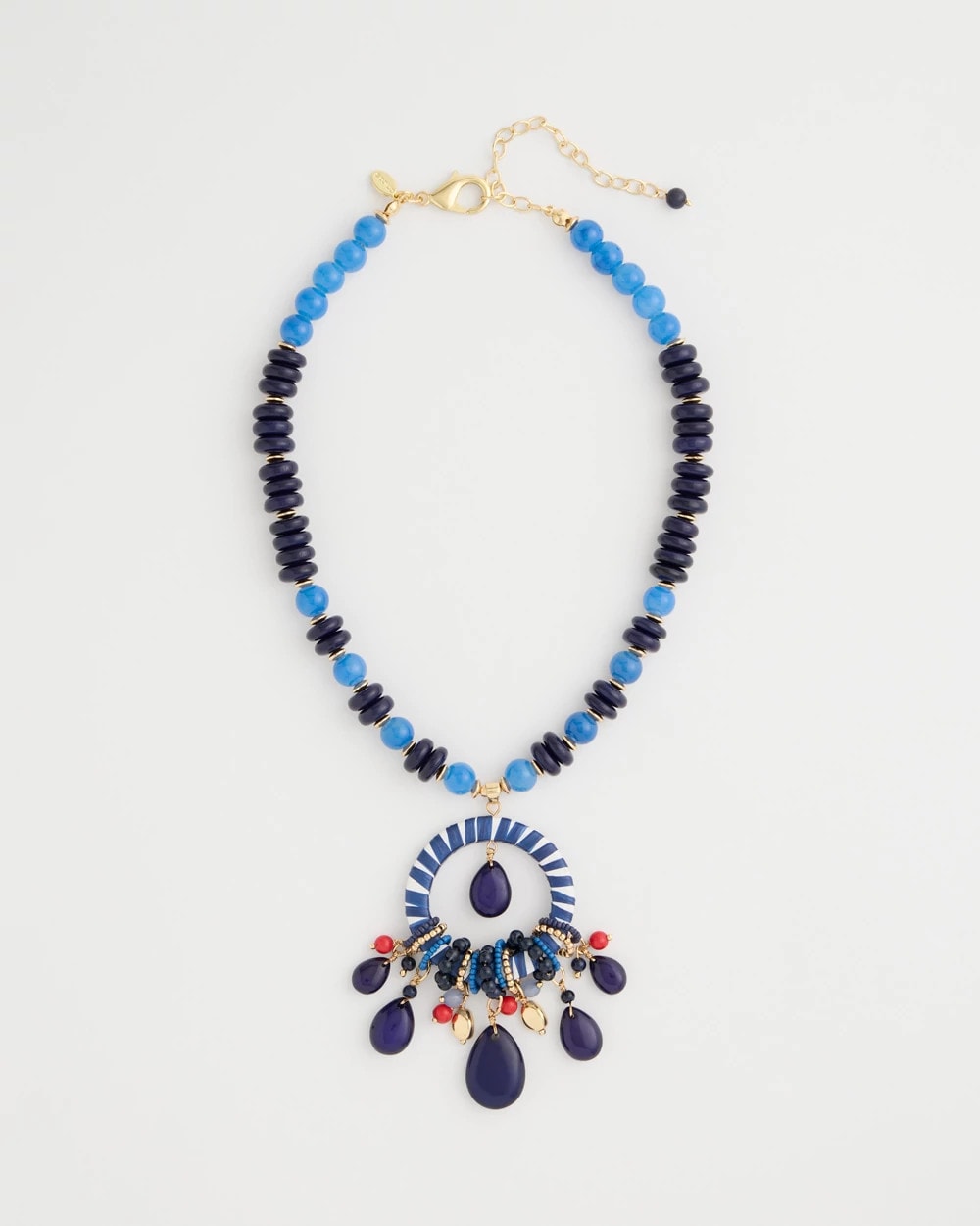 Chico's Sale Multi Americana Mixed Media Pendant Necklace