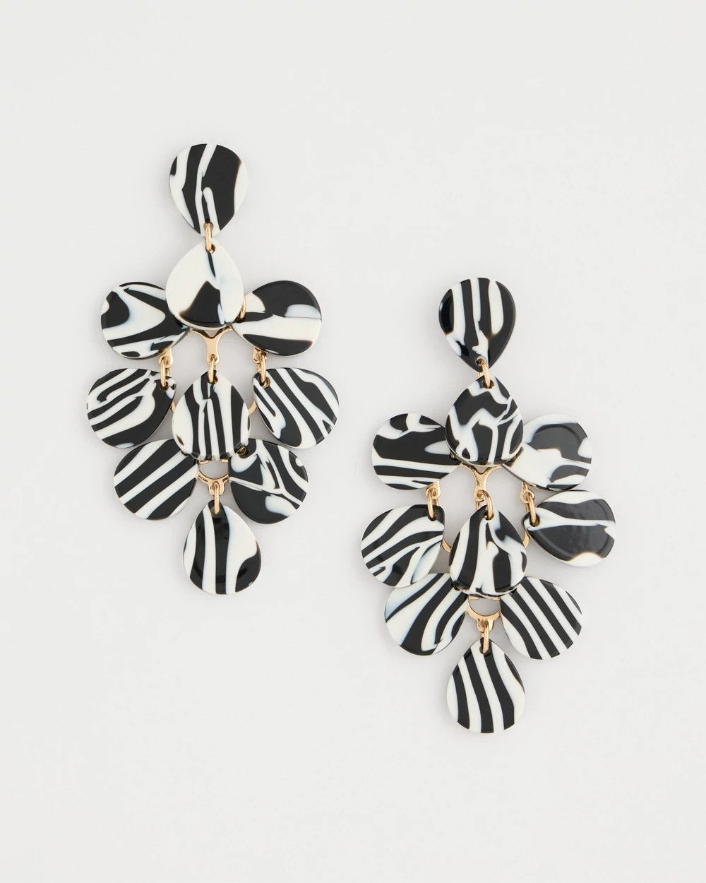 Chico's On Sale Black/White Chic Chandelier Earrings