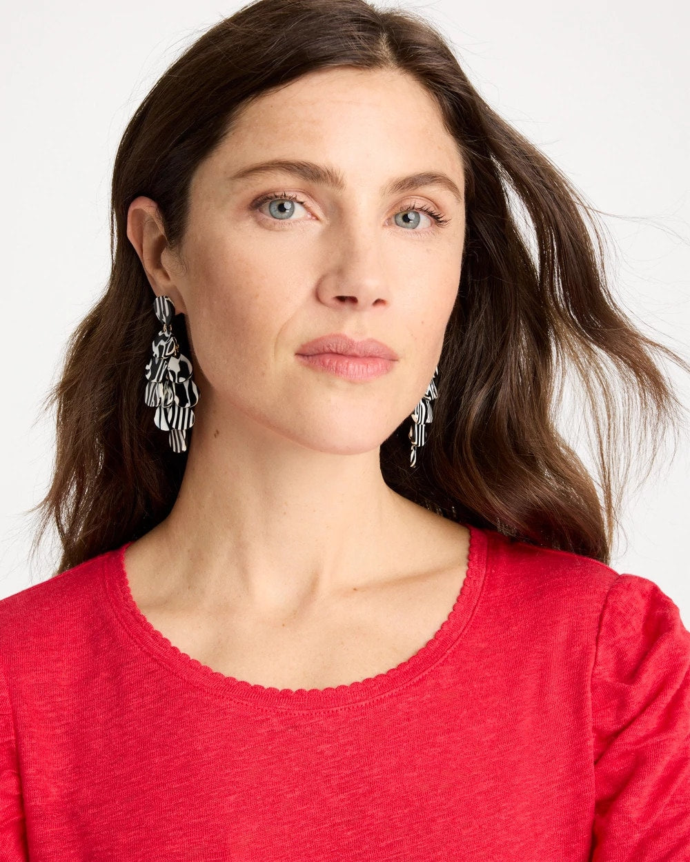 Chico's On Sale Black/White Chic Chandelier Earrings
