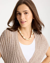Chico's Online White White Beaded Double-Strand Necklace
